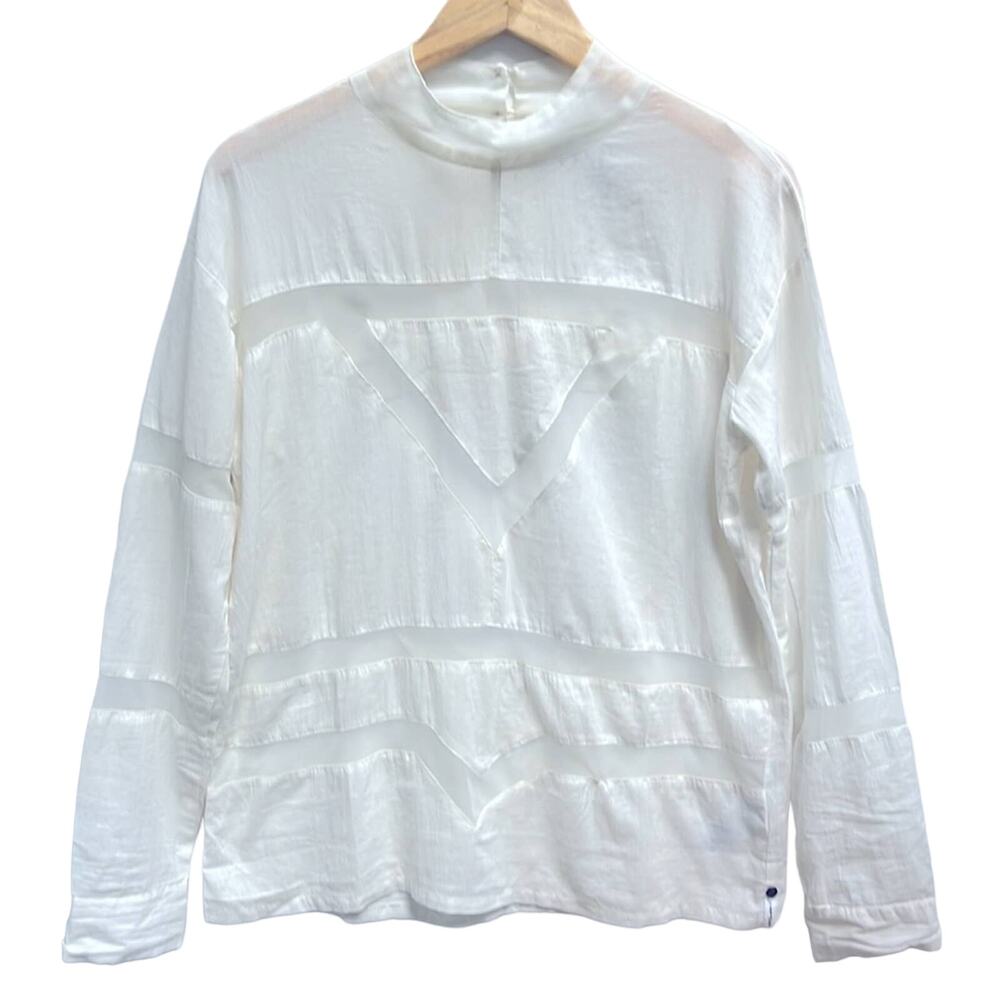 One Teaspoon Cutout Back Long Sleeve Mesh Top Size XS
